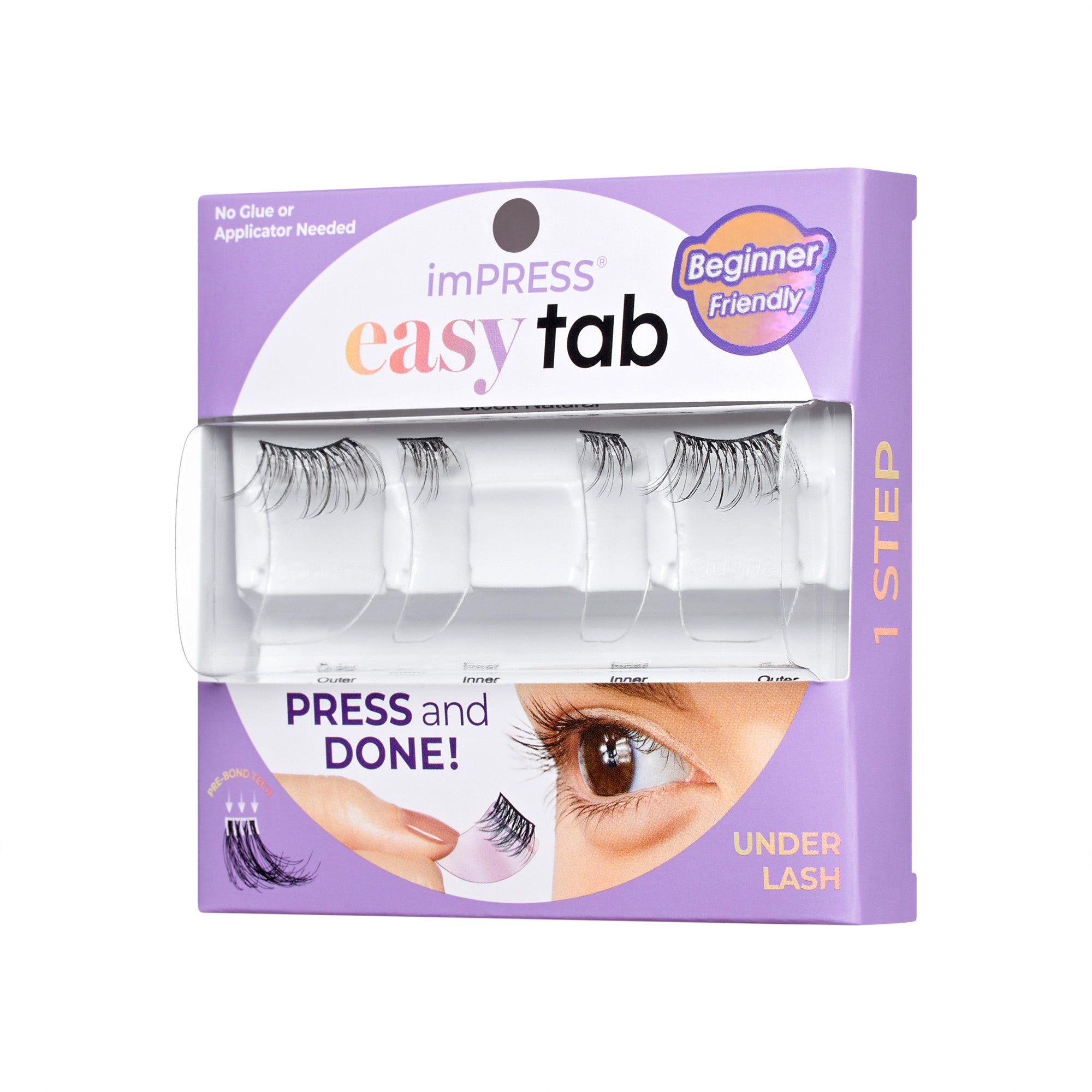 imPRESS Falsies easy tab Self Adhesive Eyelashes– Sleek Natural