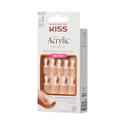 KISS Salon Acrylic French Petite Nails - Crush Hour