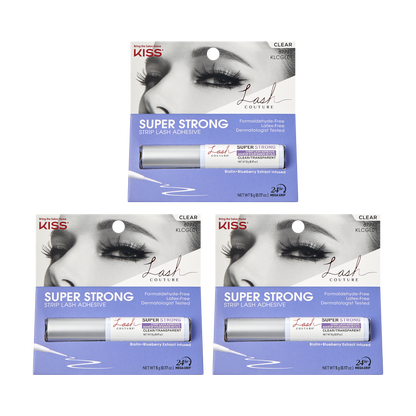 KISS Lash Couture Strip Lash Adhesive Clear - 3-Pack