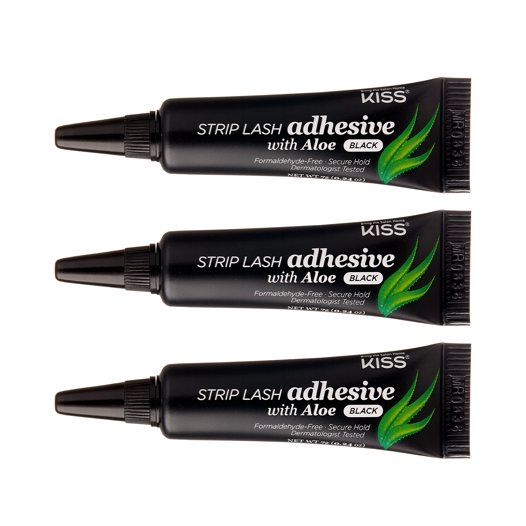 KISS Strip Lash Adhesive with Aloe Latex Black - 3-Pack