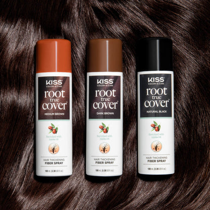 KISS Root True Cover Hair Thickening Fiber Spray - Natural Black