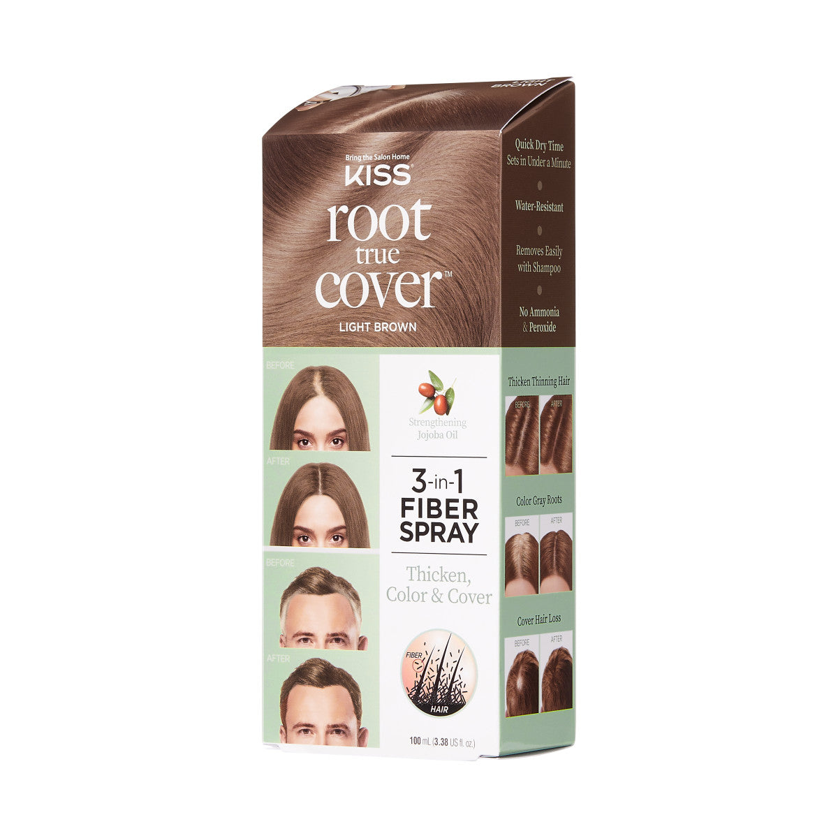 KISS Colors &amp; Care True Cover Root Touch-Up Spray - Light Brown