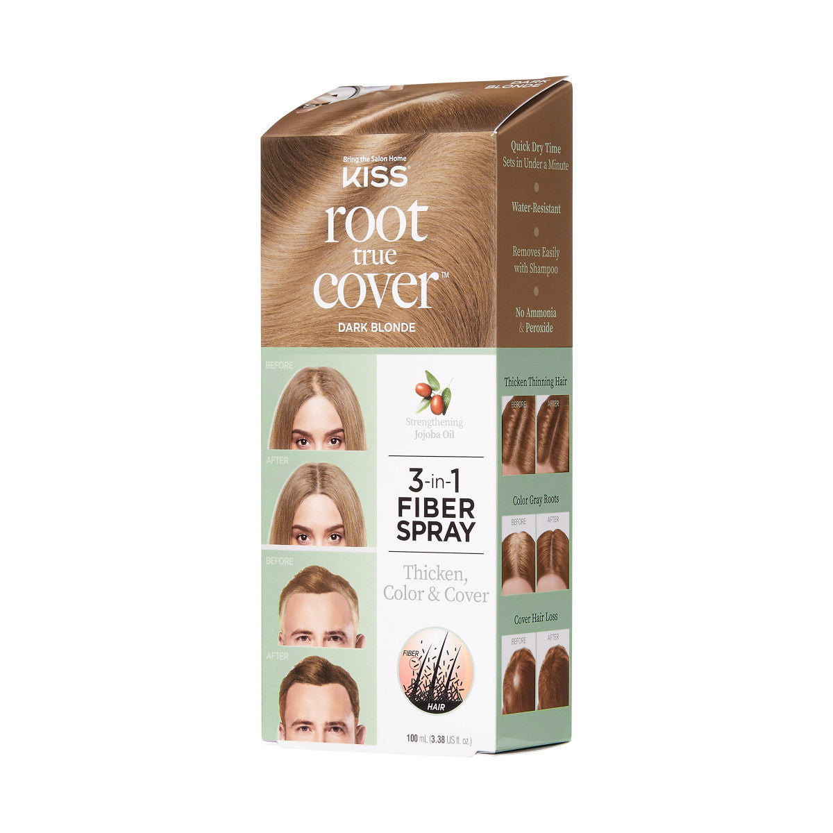 KISS Root True Cover Fiber Spray - Dark Blonde