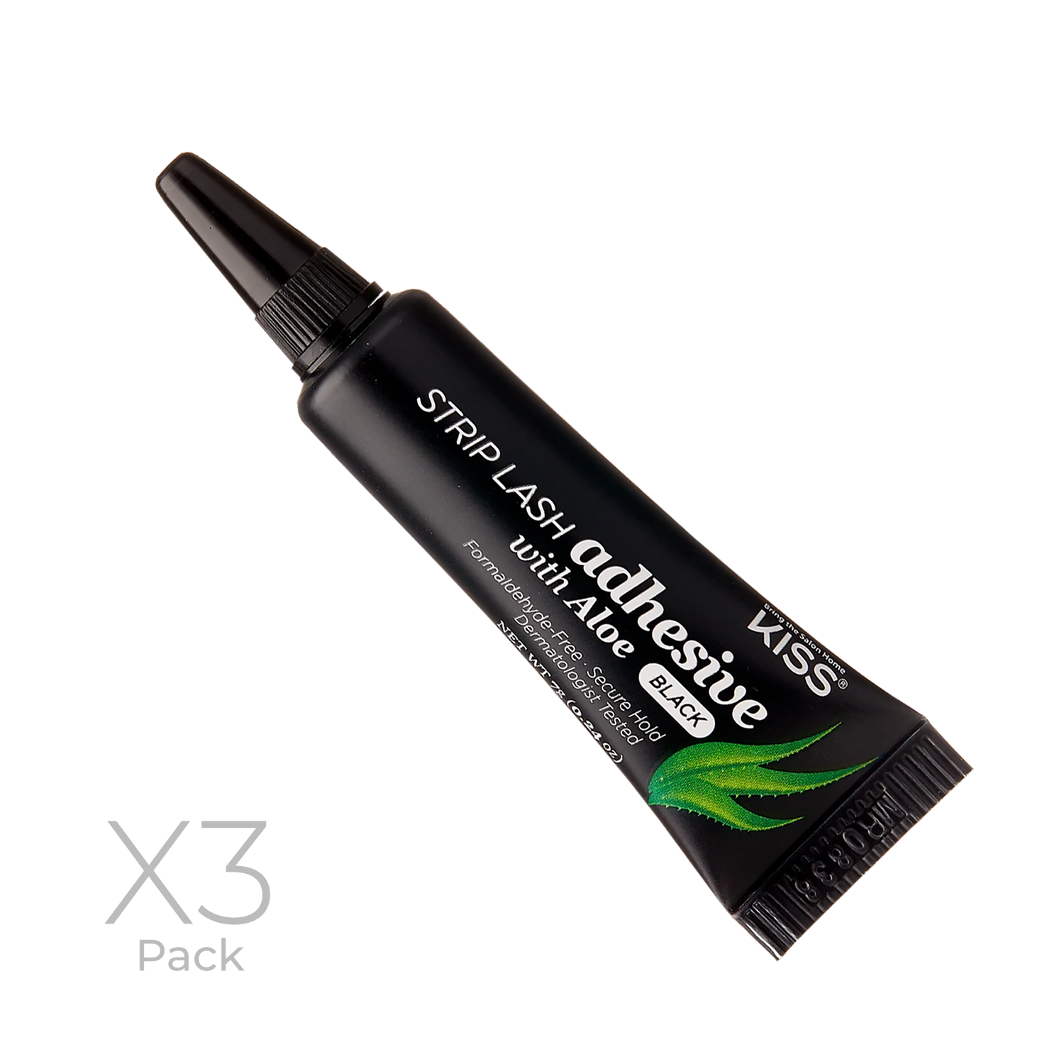 KISS Strip Lash Adhesive with Aloe Latex Black - 3-Pack