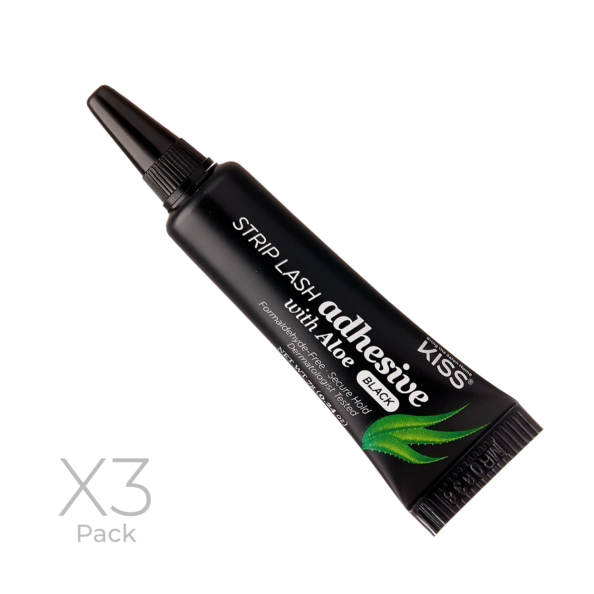 KISS Strip Lash Adhesive with Aloe Latex Black - 3-Pack