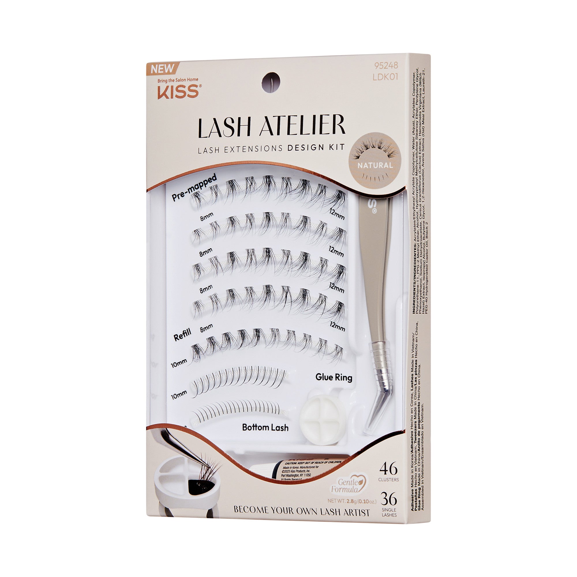 KISS Lash Atelier Individual Lash Extensions Design Kit – Natural