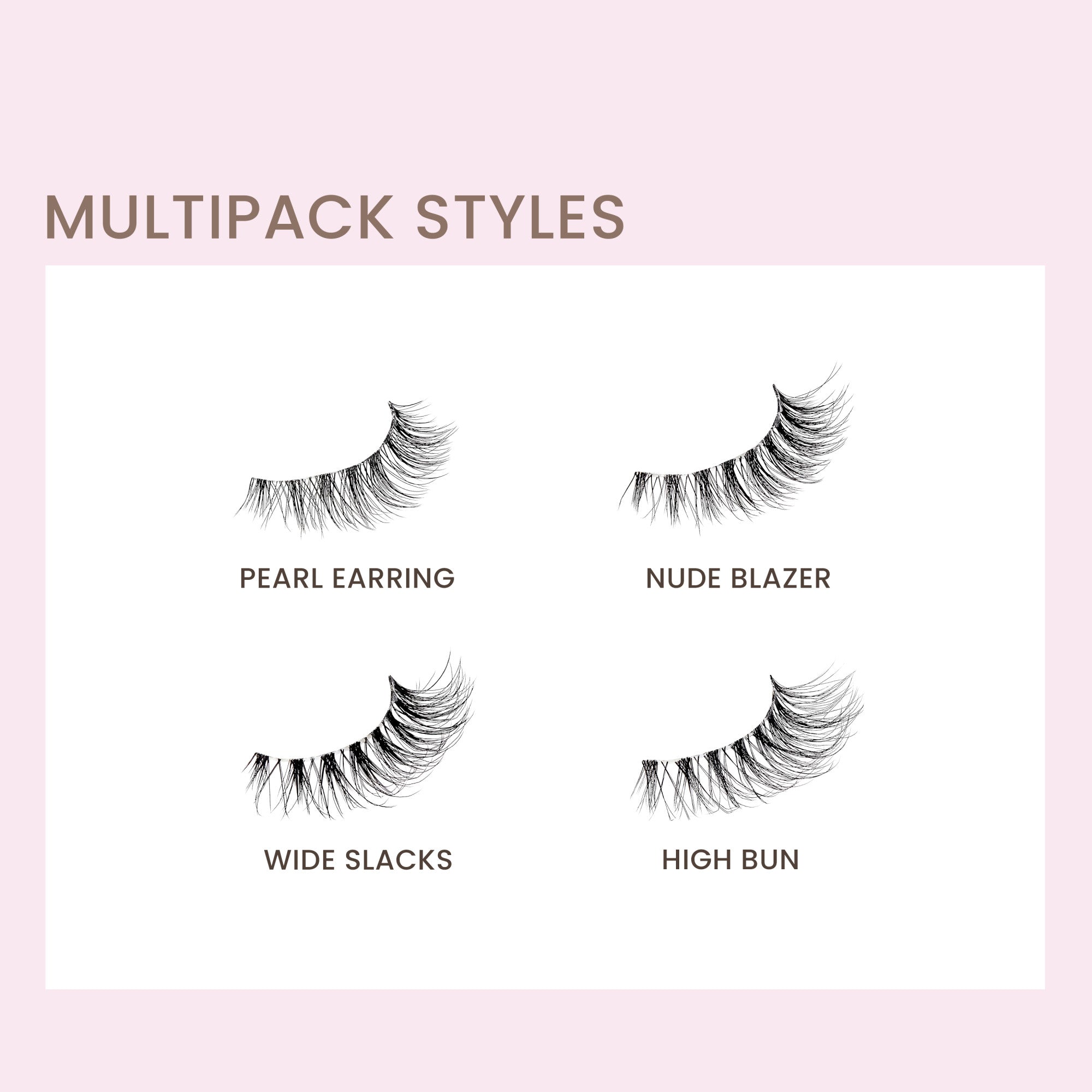 A display of 4 lash strips from KISS &