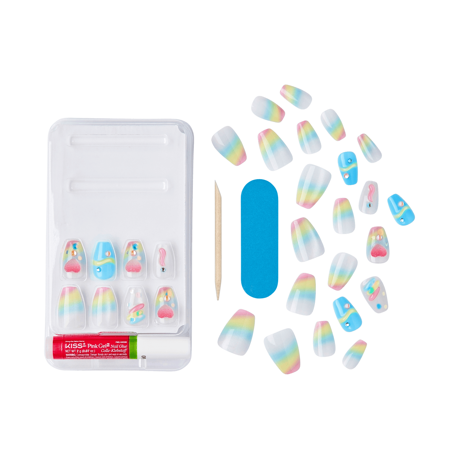 KISS Nail Drip ‘Sweet Shop’ Press-On Glue Nails – Drip Today