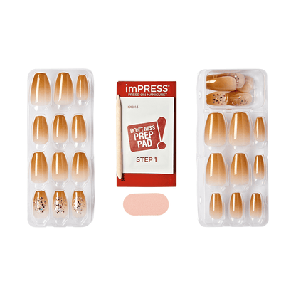 imPRESS Coffee Press-On Nails - Golden Espresso