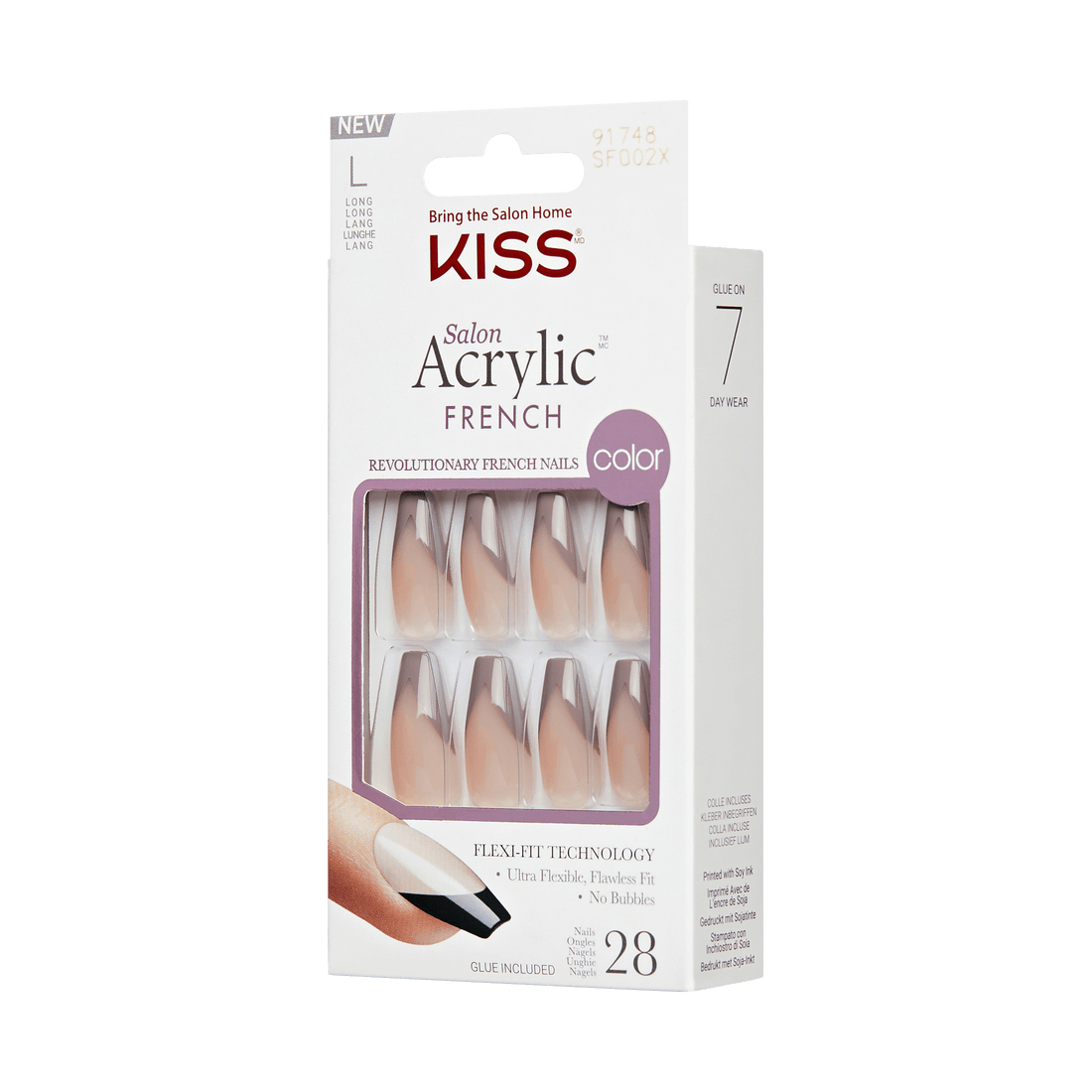 KISS Salon Acrylic French Color Nails - Cupcakes