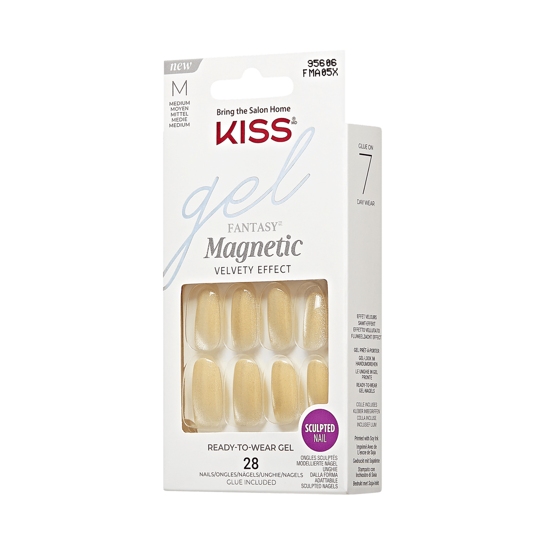 KISS Gel Fantasy Magnetic Press On Glue Nails - SunChic