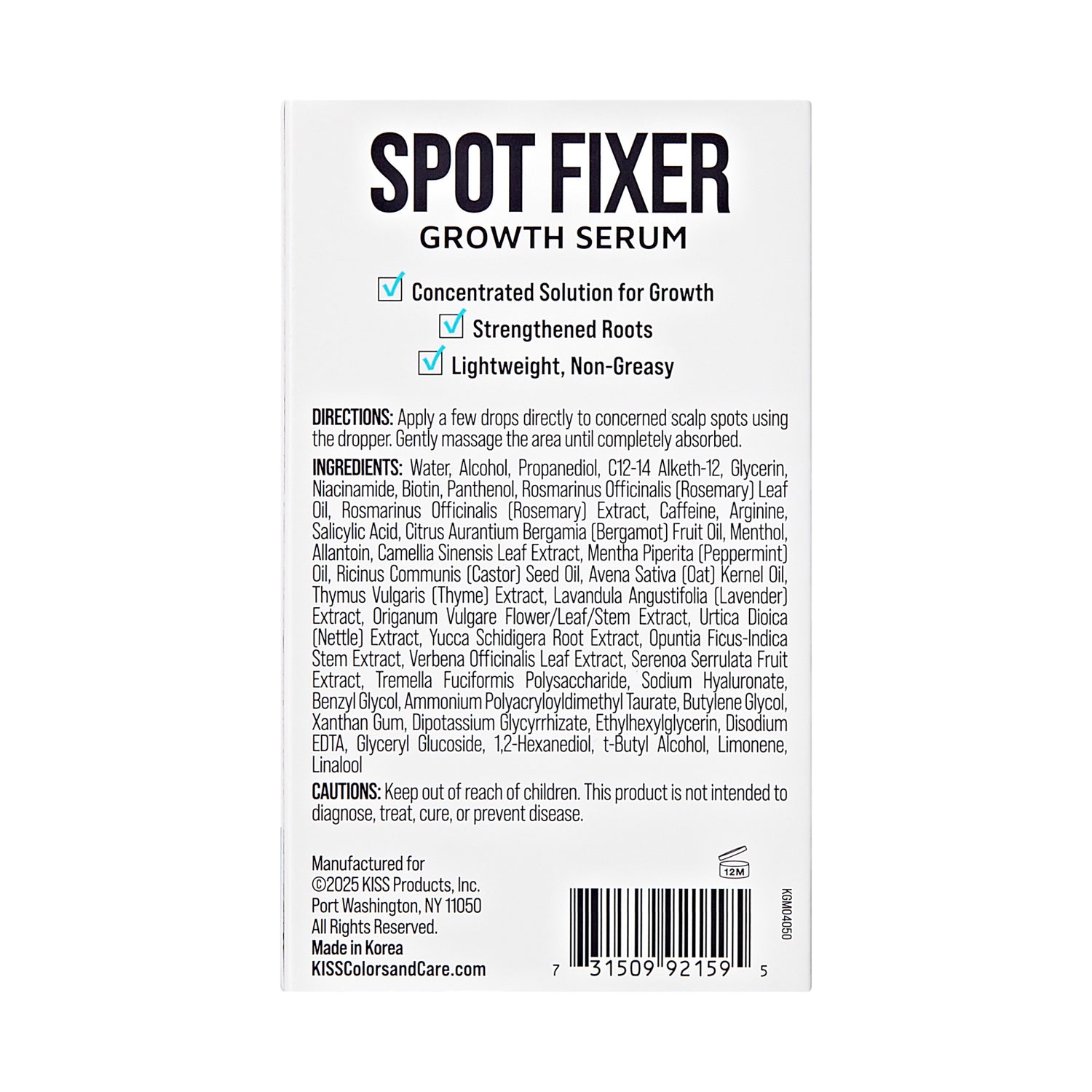 KISS Colors &amp; Care Spot Fixer Growth Serum