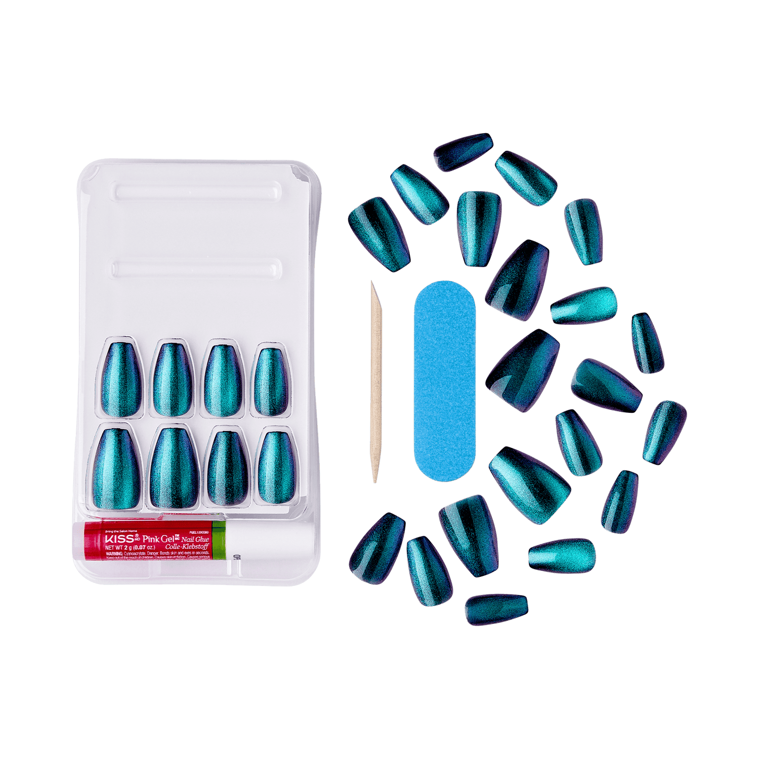 KISS Gel Fantasy Magnetic Nails - Chameleon