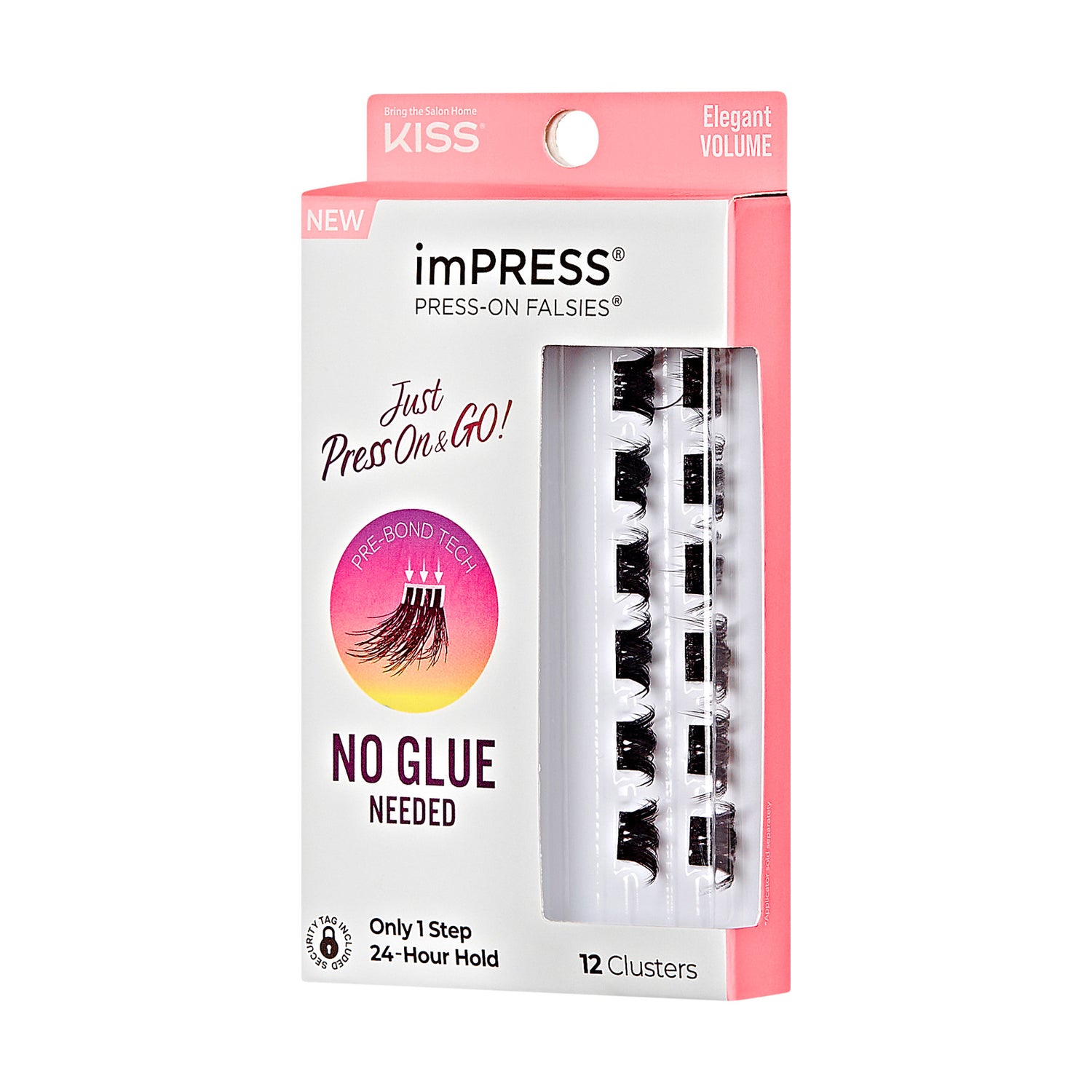 imPRESS Falsies Self Adhesive Eyelashes, 12 Lash Clusters - Elegant