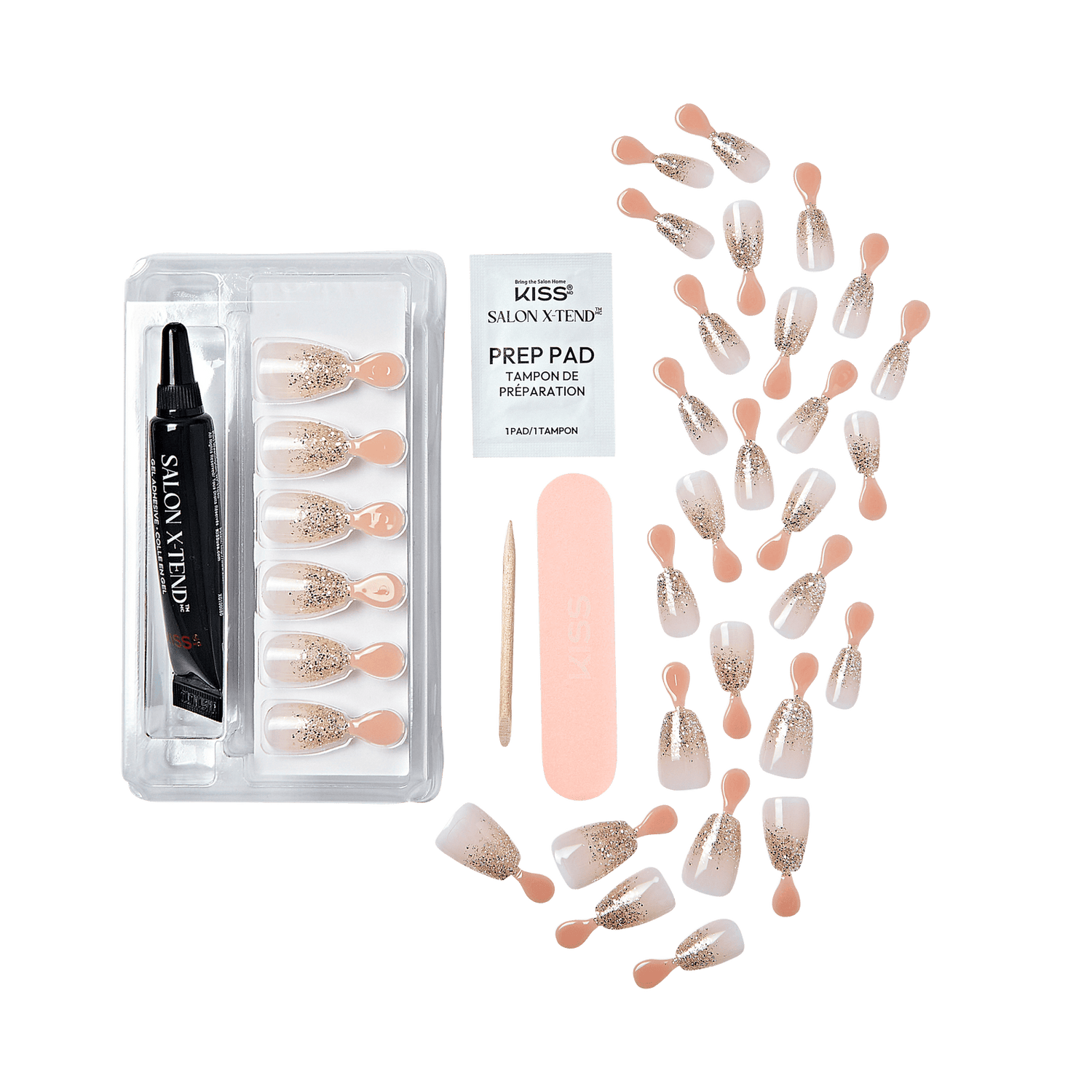 KISS Salon X-tend Decorated Gel Nails - Satellite