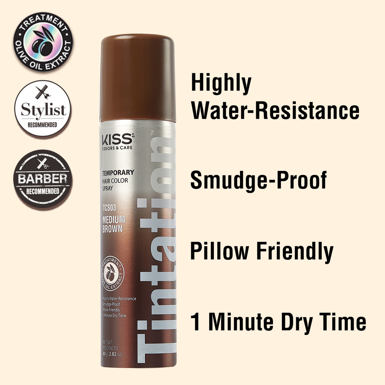 KISS Colors &amp; Care Tintation Spray - Medium Brown