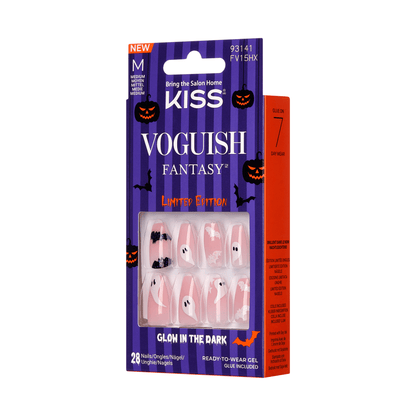 KISS Voguish Fantasy Glow-In-The-Dark Halloween Press-On Glue Nails  - Lion Tamers