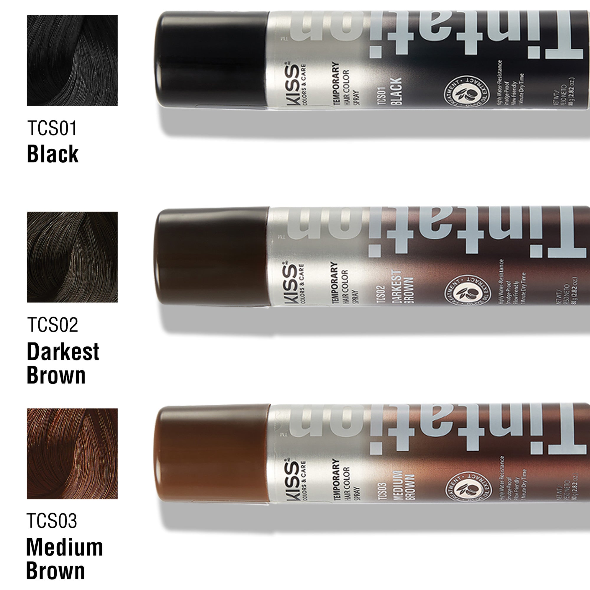 KISS Colors &amp; Care Tintation Spray - Darkest Brown