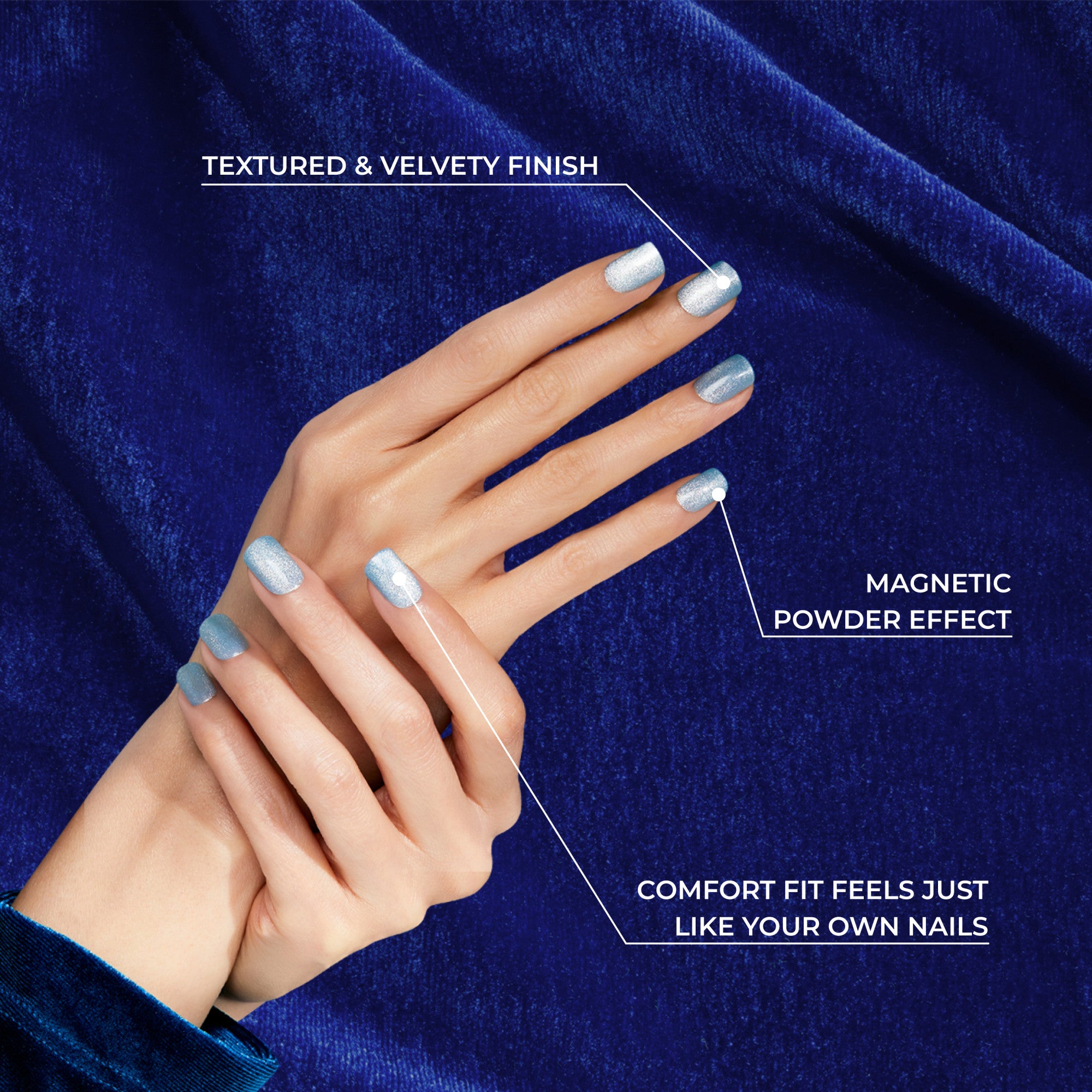 KISS Gel Fantasy Magnetic Nails - Stream