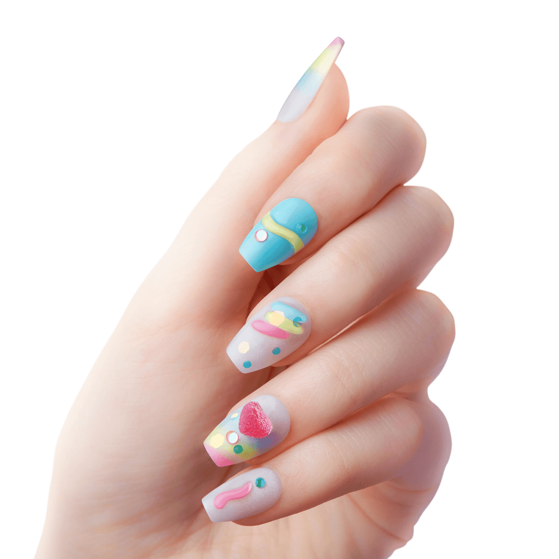 KISS Nail Drip ‘Sweet Shop’ Press On Glue Nails – Drip Today