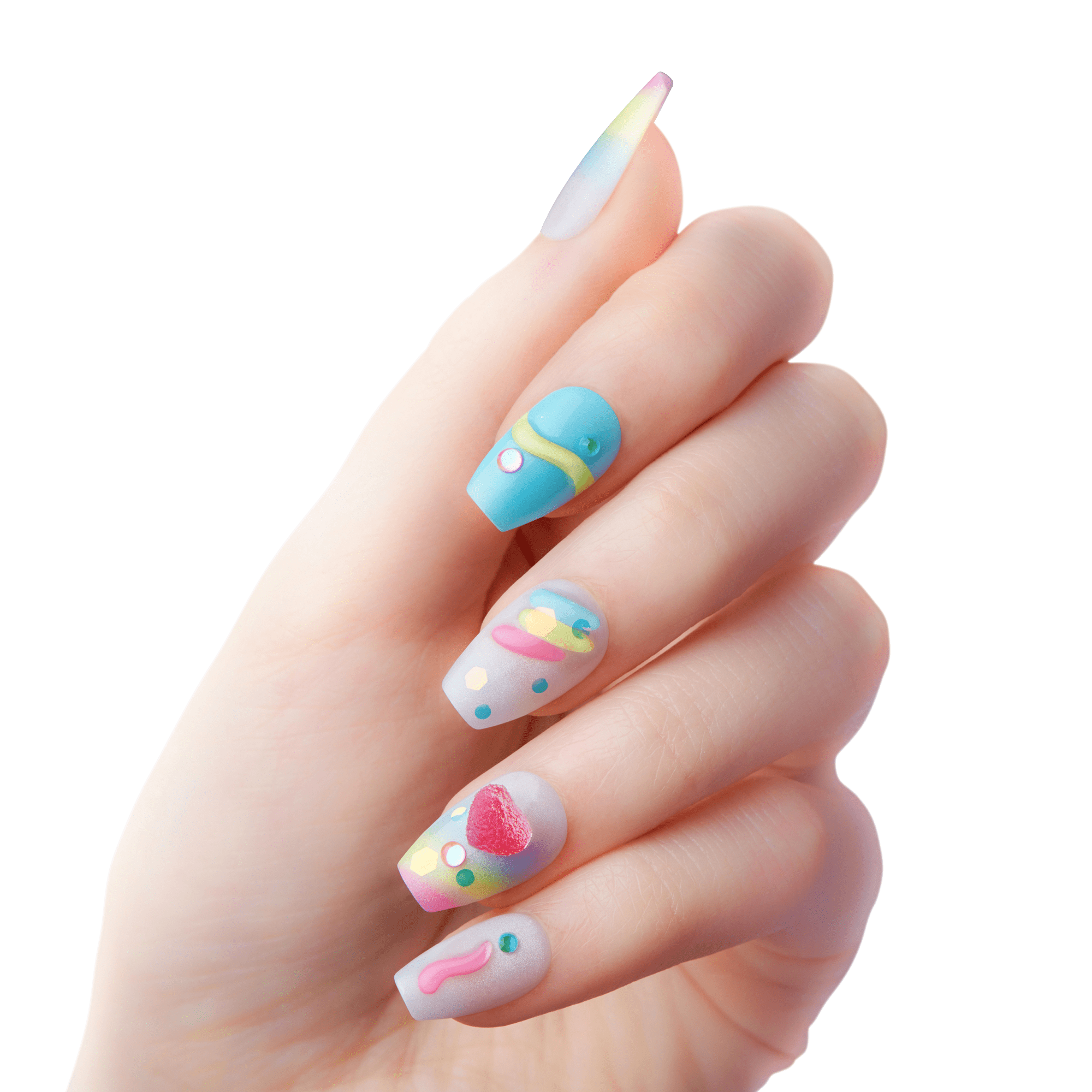 KISS Nail Drip ‘Sweet Shop’ Press-On Glue Nails – Drip Today