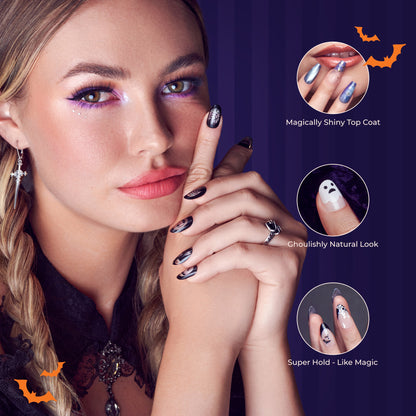 KISS Gel Fantasy Halloween Nails - Ghost Carnivals