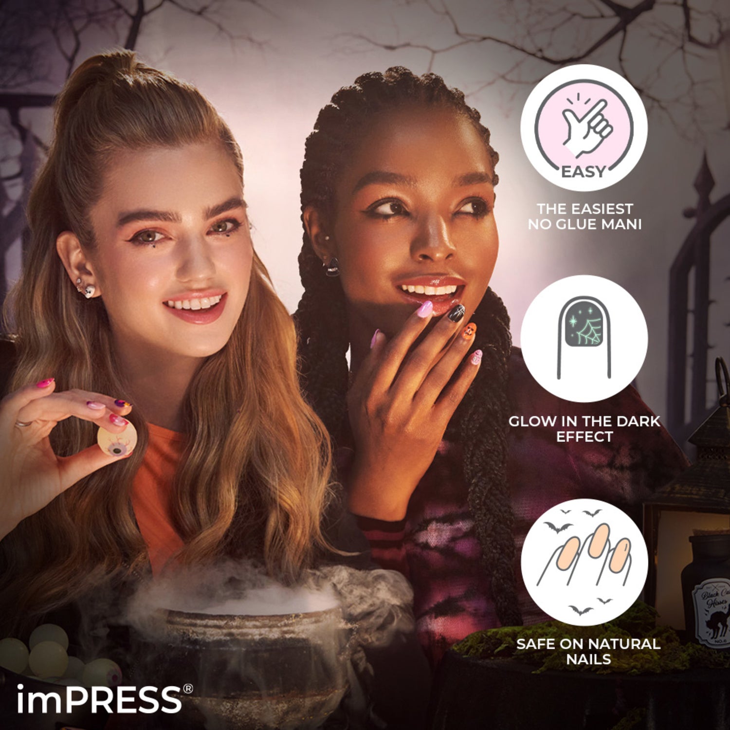 imPRESS Halloween Press On Nails - Haunted Waltz