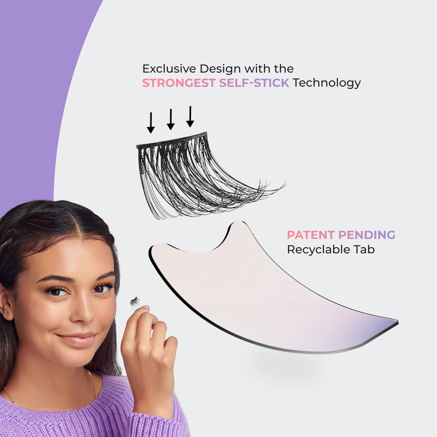 imPRESS Falsies easy tab Self Adhesive Eyelashes– Chic Wispy