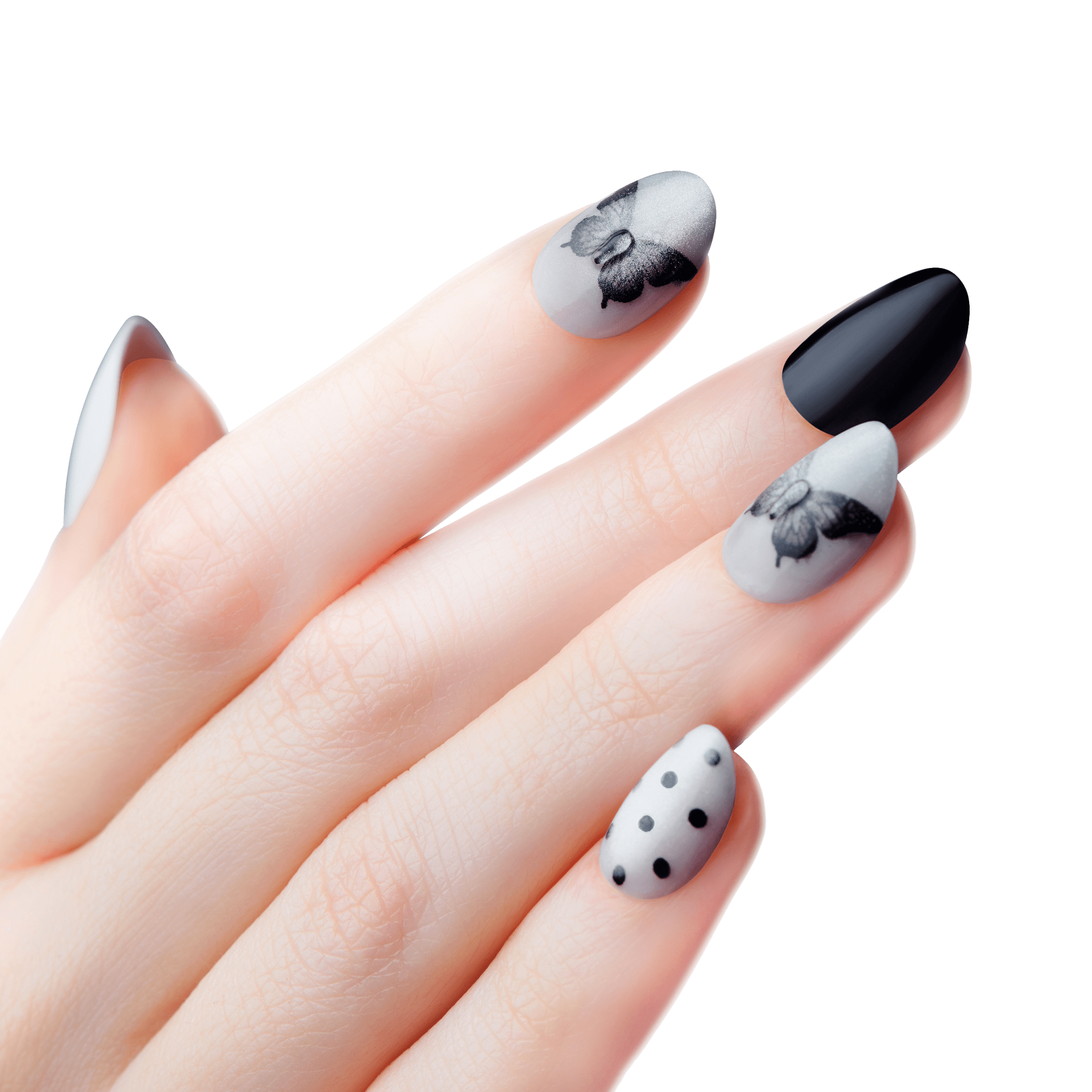 KISS Nail Drip Press On Glue Nails - Mocha Drip