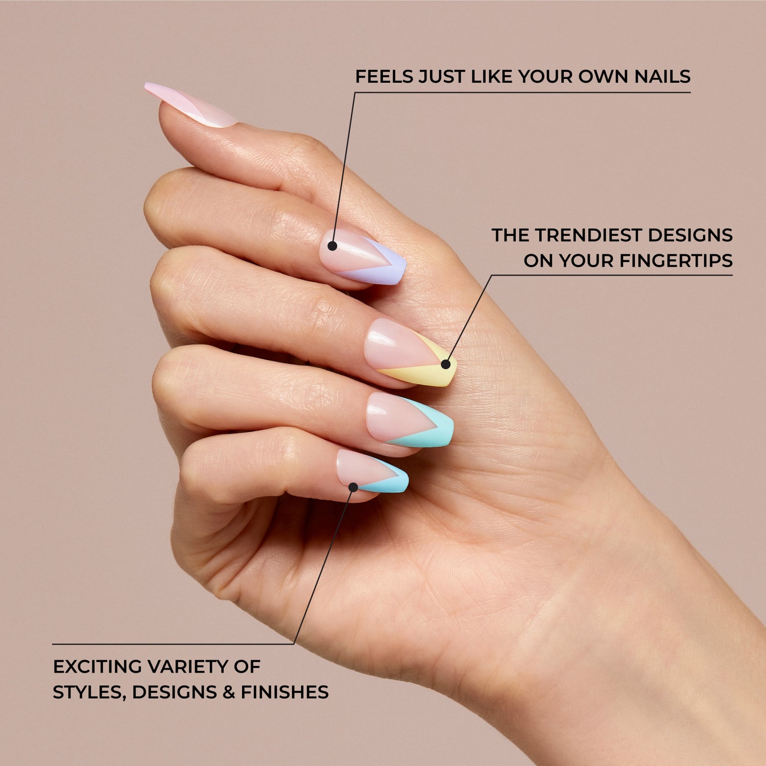 KISS Gel Fantasy Press On Nails - Replay