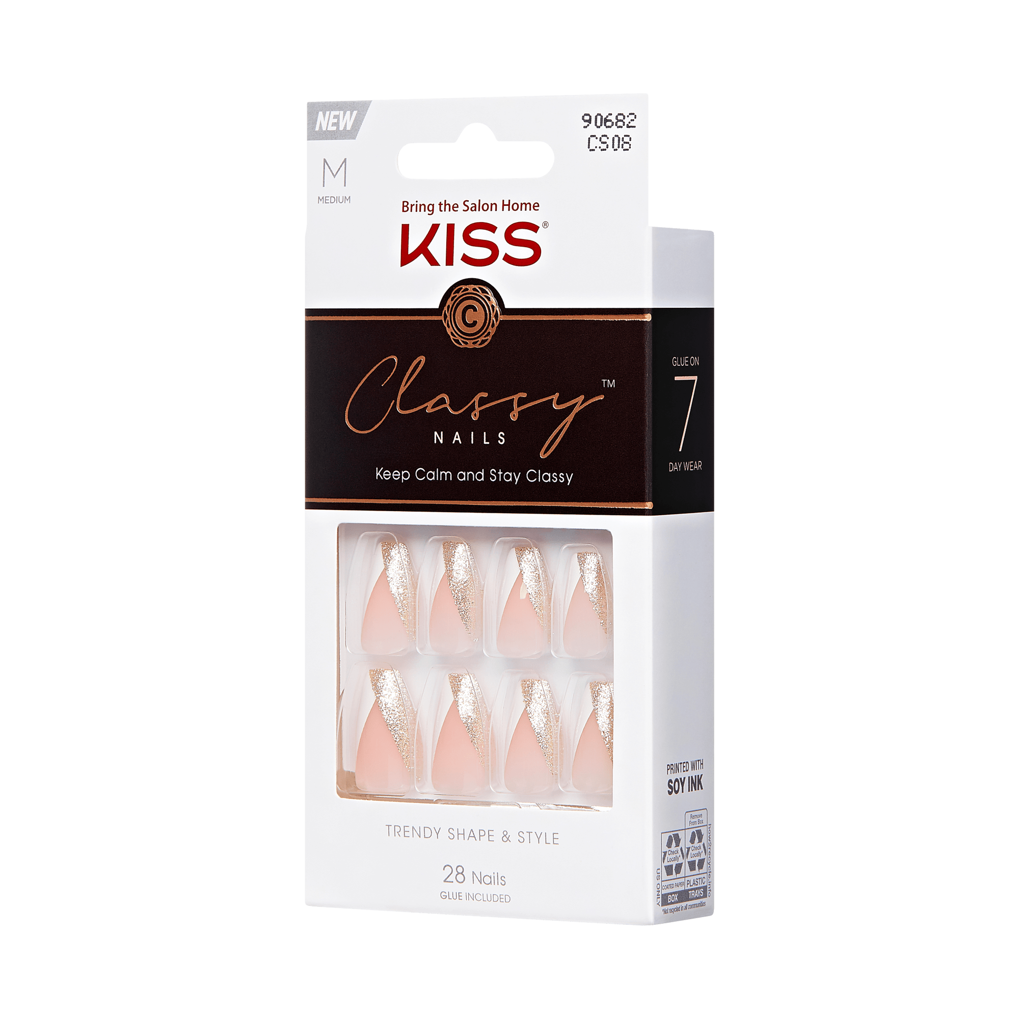 KISS Classy Press On Glue Nails - The BOSS