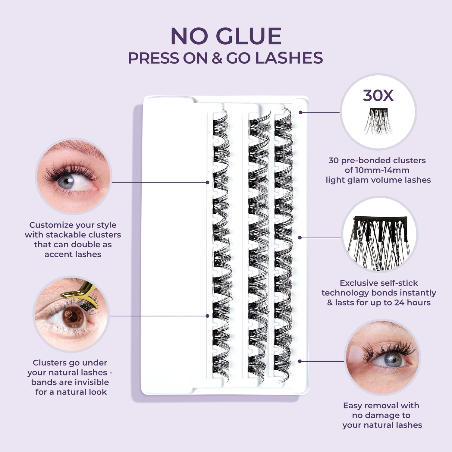 imPRESS Press-On Falsies Refills 30 Clusters - Curly