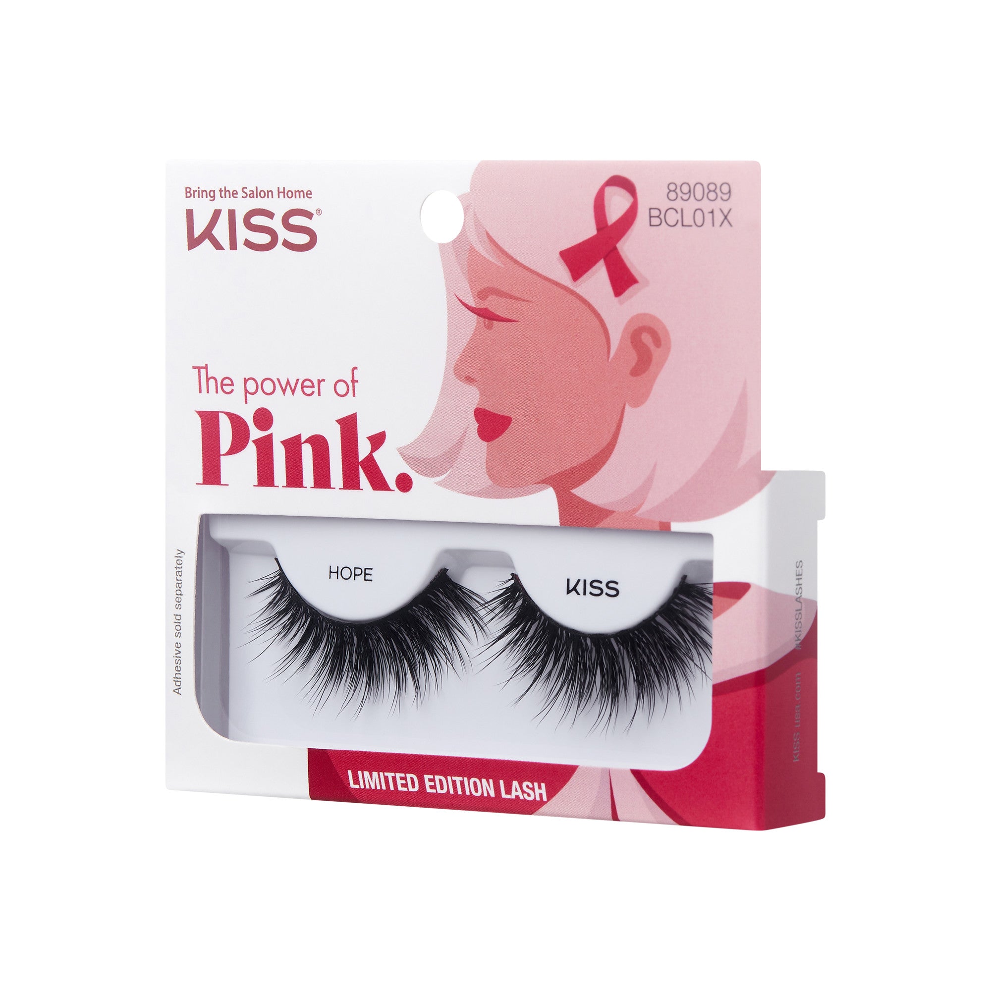 KISS The Power of Pink Limited Edition False Eyelashes, ‘Hope’, 1 Pair