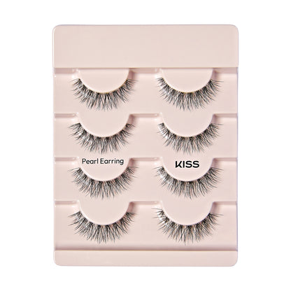 KISS The New Natural Lash 4-Pair Multipack  - Pearl Earring