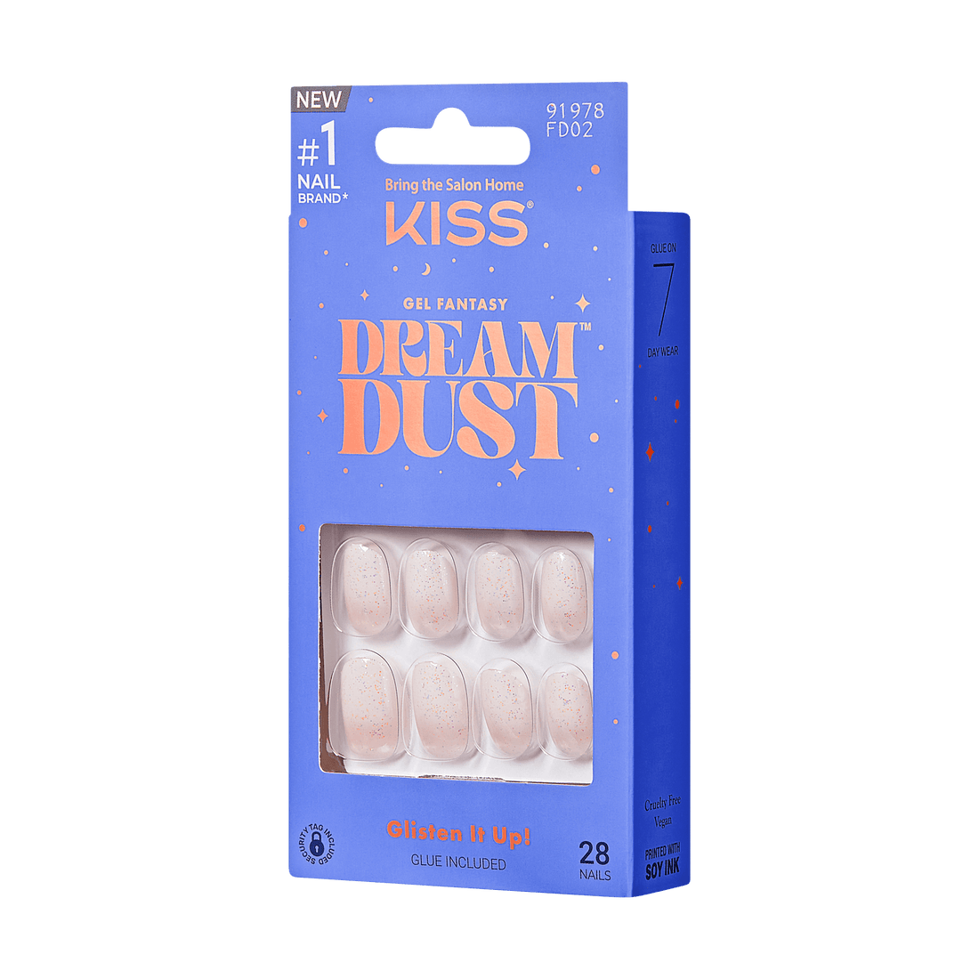 KISS Gel Fantasy Dreamdust Nails - Silver Spoon