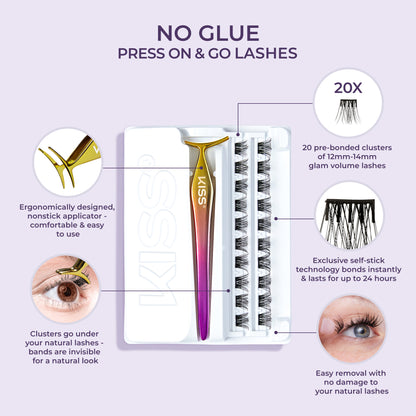 imPRESS Press-On Falsies Eyelash 20 Clusters - Voluminous