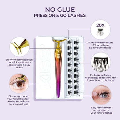 imPRESS Press-On Falsies Eyelash 20 Clusters - Spiky