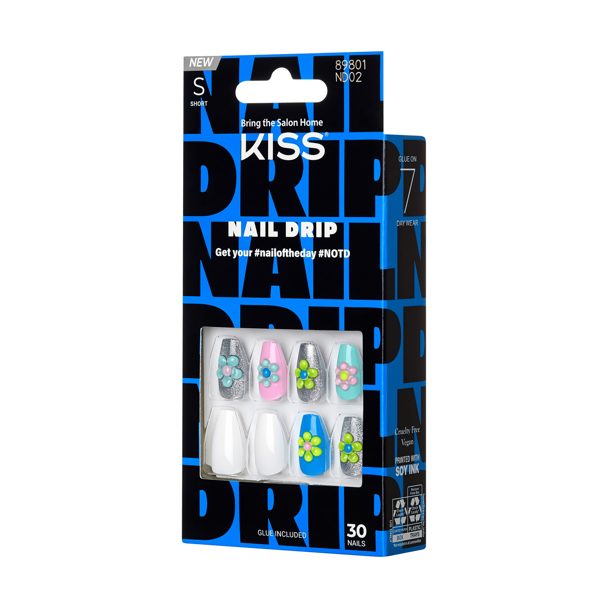 KISS Nail Drip Press-On Glue Nails - Drip Harder