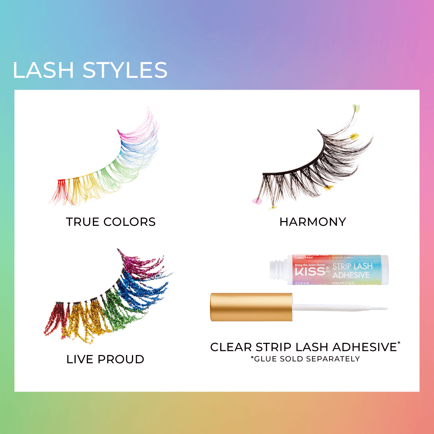 KISS Pride Strip Eyelash Adhesive – Clear