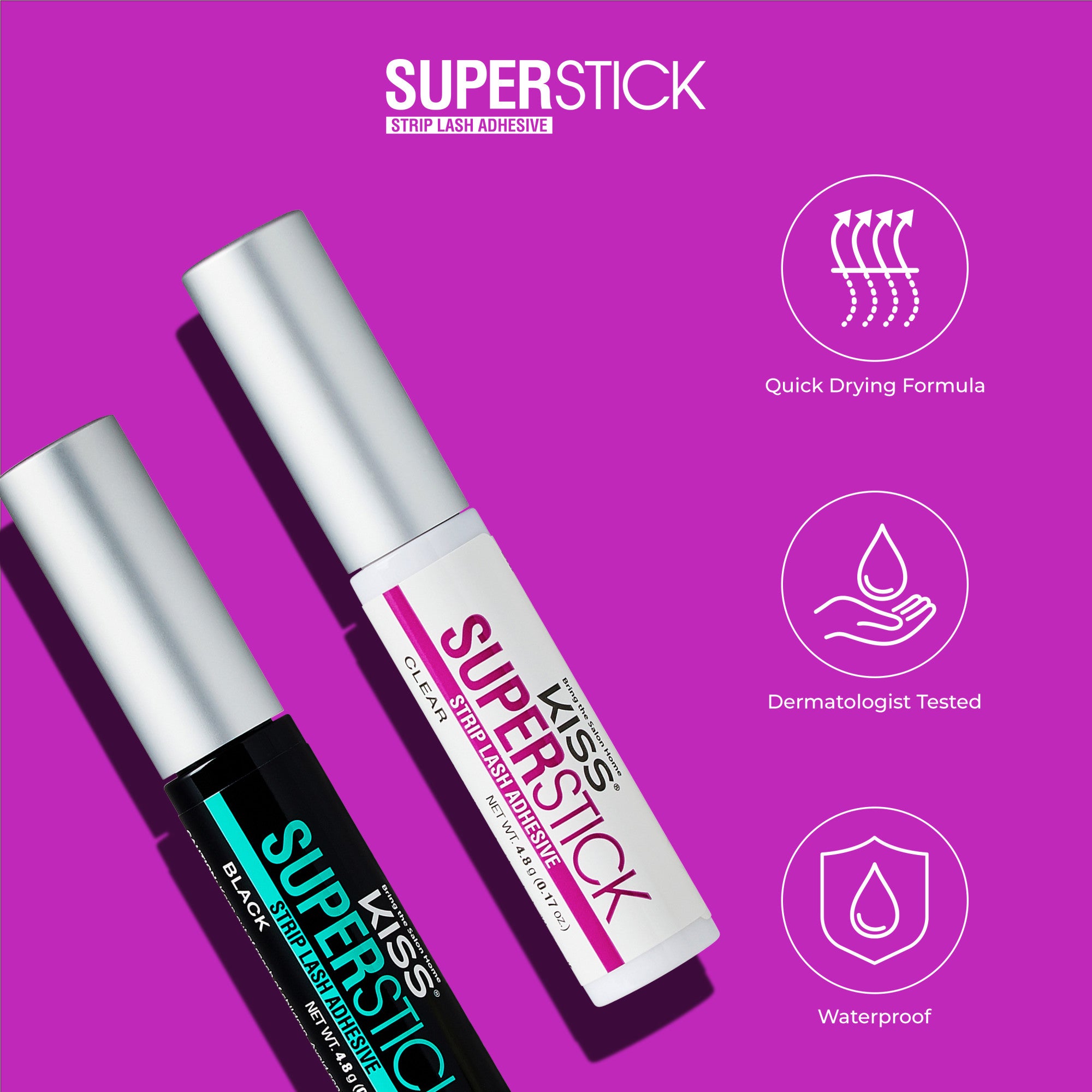 KISS Super Stick Strip Lash Adhesive - Black